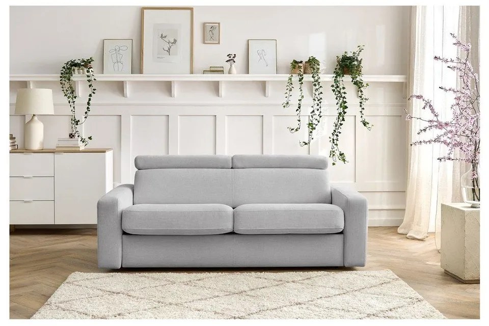 Светлосив разтегателен диван 215 cm Monaco – Bobochic Paris