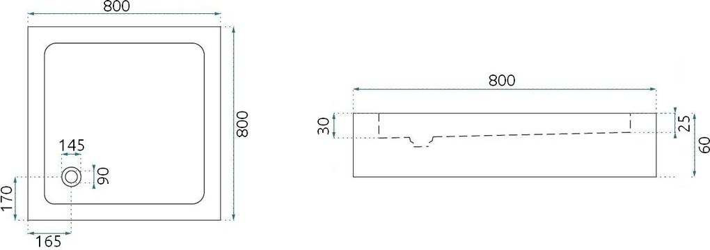 Душ кабина Rea Punto 80x80 Copper Brush