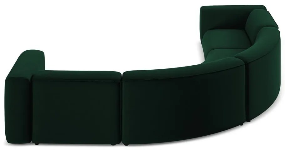 Тъмнозелен кадифен ъглов диван Ekahi – Makamii