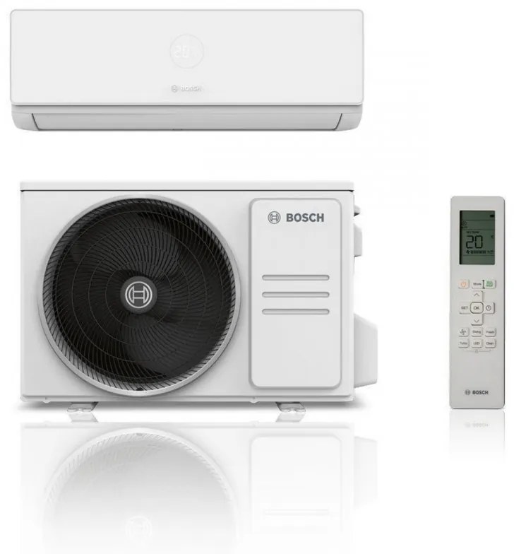 Инверторен климатик Bosch CL4000i-Set 35E, 12000 BTU охл/отопление, A++, I-Clean, Защита от замръзване, Бял