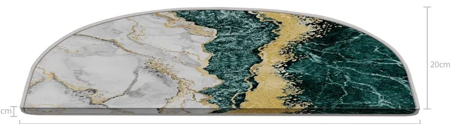 Стъпала за стълби в комплект от 16 брояя в цвят бензин-крем 20x65 cm Golden Marble - Vitaus