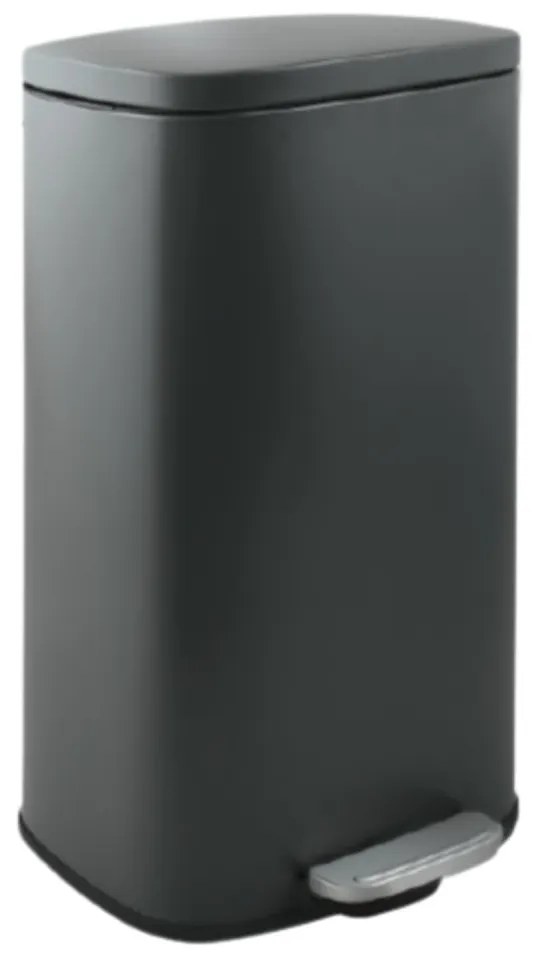Тъмносиво стоманено кошче за боклук с педал 50 l Akira – Spirella