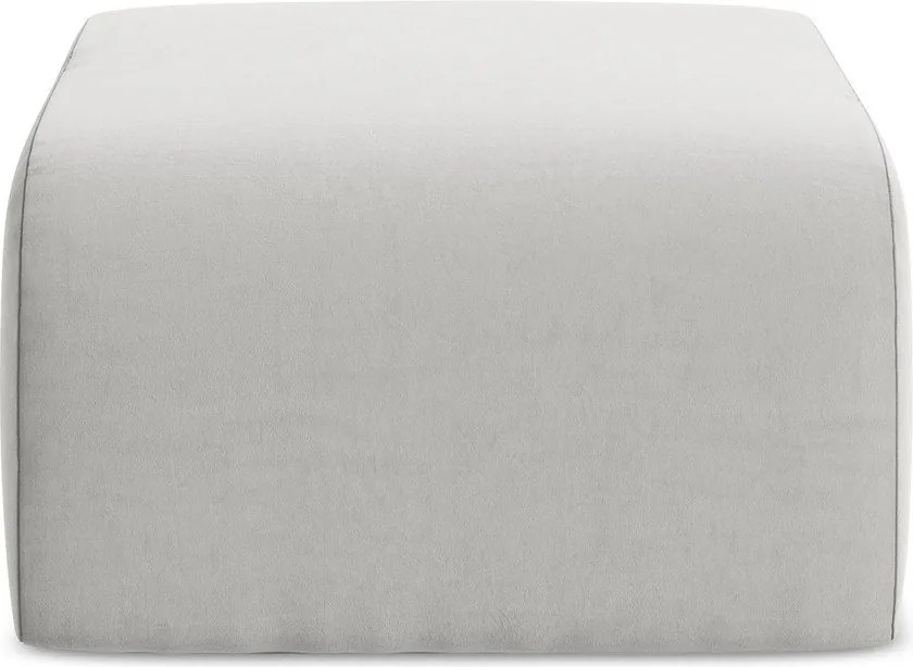 Светлосива кадифена табуретка Lani – Makamii