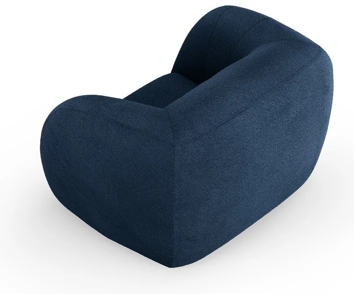 Син фотьойл от плат bouclé Essen - Cosmopolitan Design