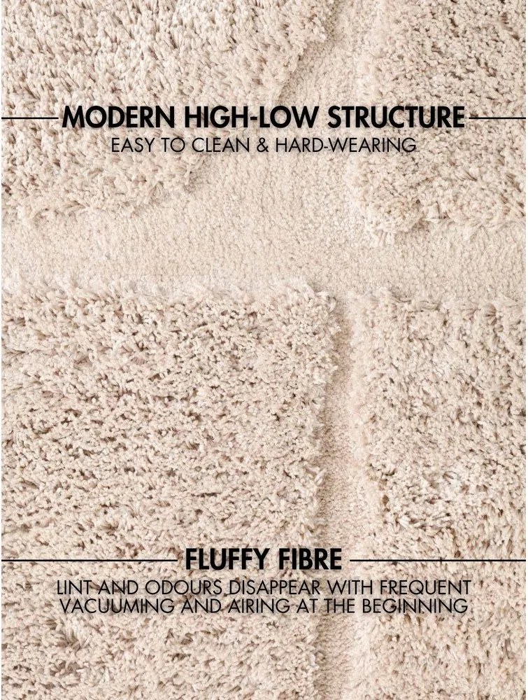 Кремав ръчно изработен килим 120x180 cm Lambeth Jasper – Ted Baker