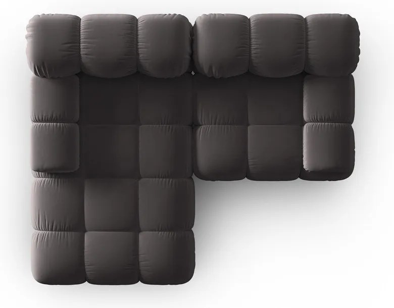 Тъмносив кадифен диван 191 cm Bellis - Micadoni Home