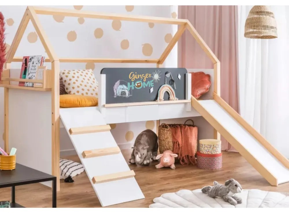 GINGER HOME Легло КЪЩИЧКА тип Монтесори БЯЛО