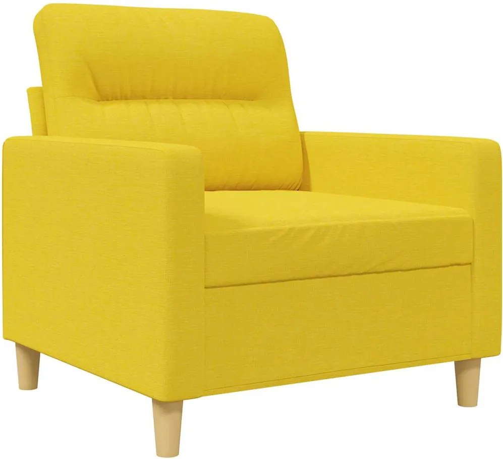 359224 vidaXL Кресло, светложълто, 60 см, текстил