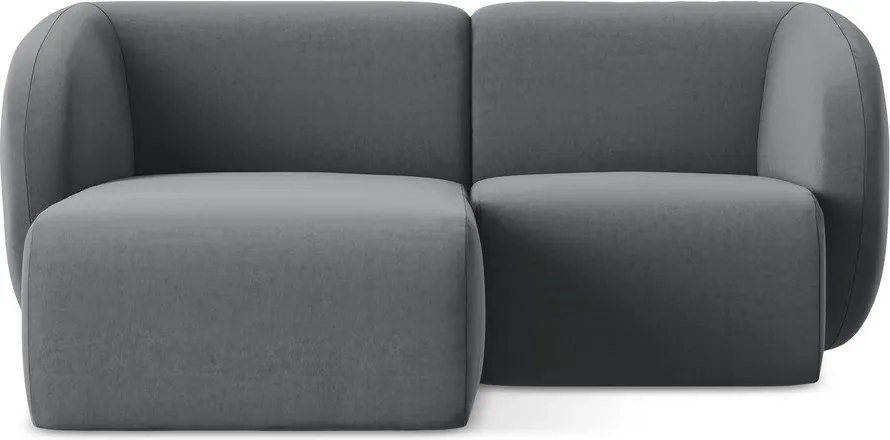 Сив кадифен ъглов диван (ляв ъгъл) Lani – Makamii