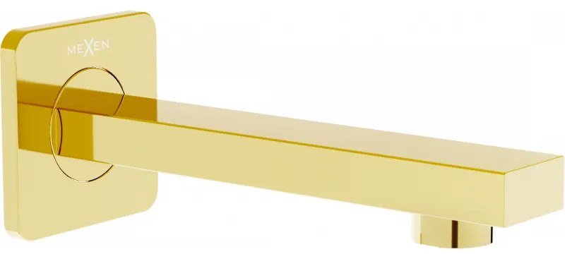 Mexen Cube стенен чучур за вана, златен - 79370-50