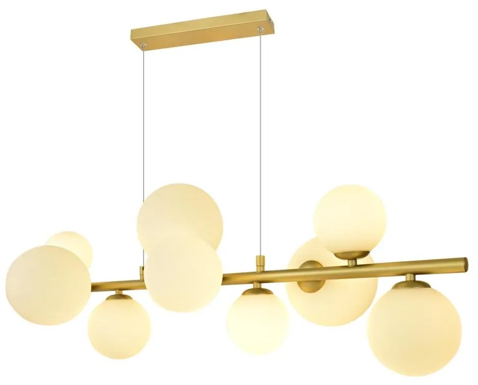 Brilagi - LED Пендел MILLA 10xG9/3W/230V златист/бял