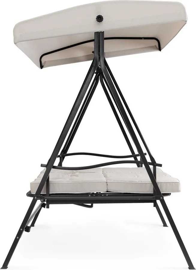 Антрацитна/бежова градинска люлка метална Taurus – Bizzotto