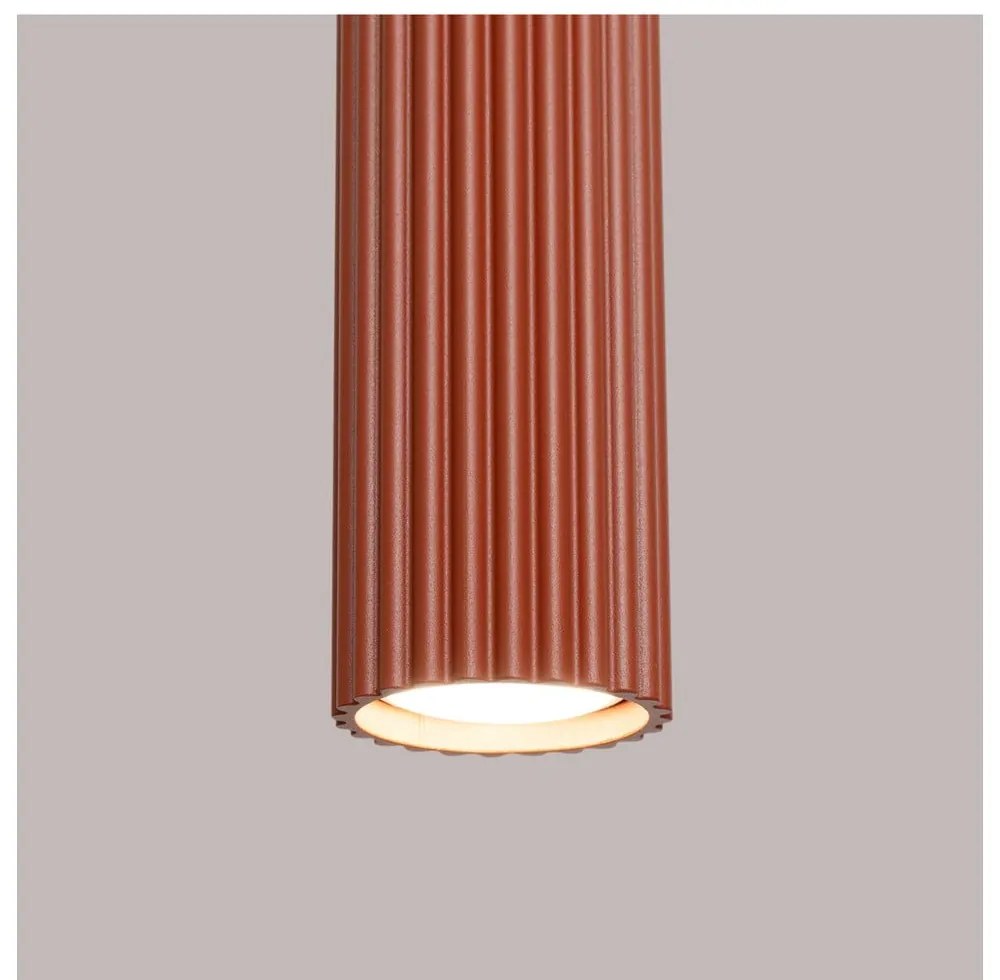 Висящо осветително тяло в тухлен цвят Gleam – Sollux