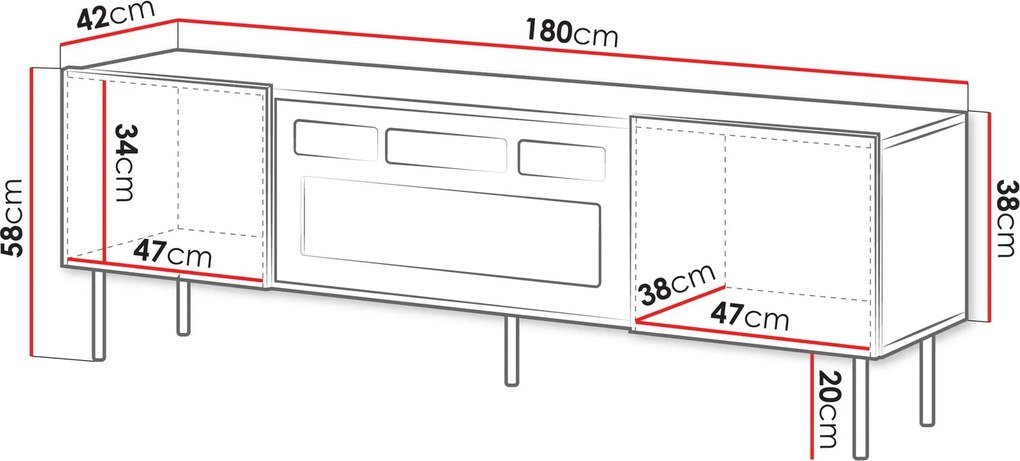 ТВ шкаф Aleska-Мауро