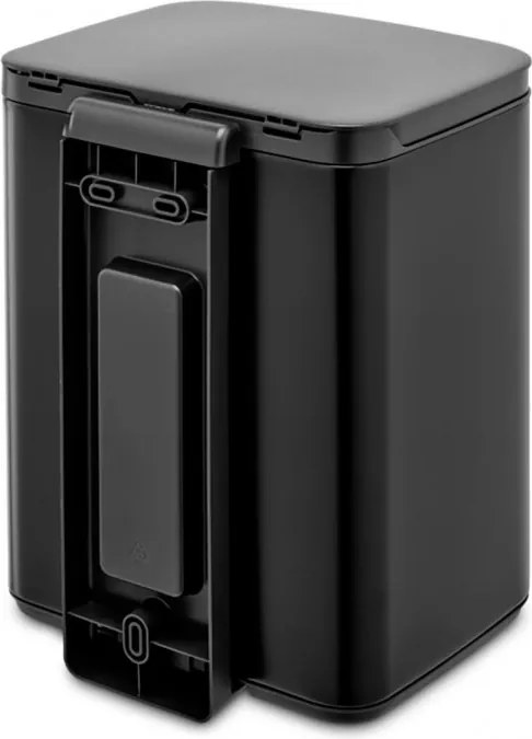 Кош за боклук Brabantia Bo Small 1006629, 7 л, Плавно и безшумно отваряне, Противоплъзгаща основа, Черен
