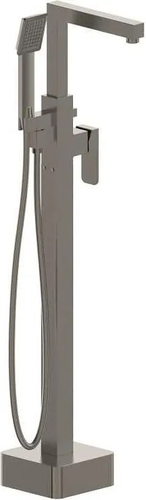 Стоящ смесител за вана ICL 8215GG, месинг, сив, подово захранване, с шлаух и слушалка, 103.8x22.5см