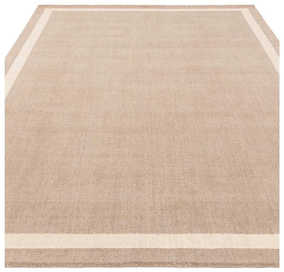 Бежов ръчно изработен вълнен килим 160x230 cm Albi – Asiatic Carpets