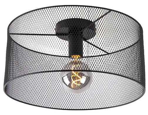 Индустриален плафон черен - Drum Mesh