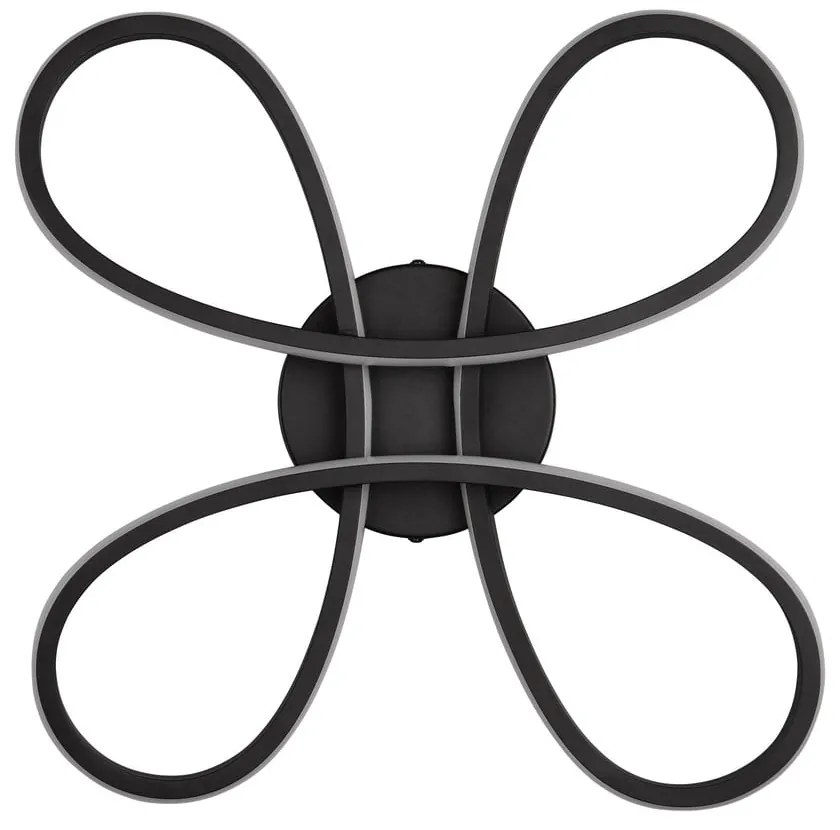 Черна LED светлина за таван 40x40 cm Fly - Trio