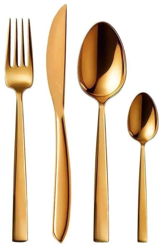 Прибори за хранене от неръждаема стомана в златист цвят 24 бр. Gold – Orion