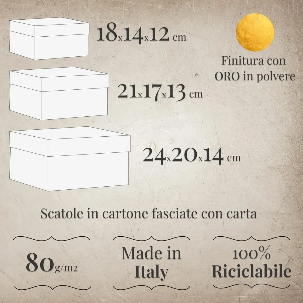 Подаръчни кутии в комплект от 3 броя Quadrilobe - Kartos