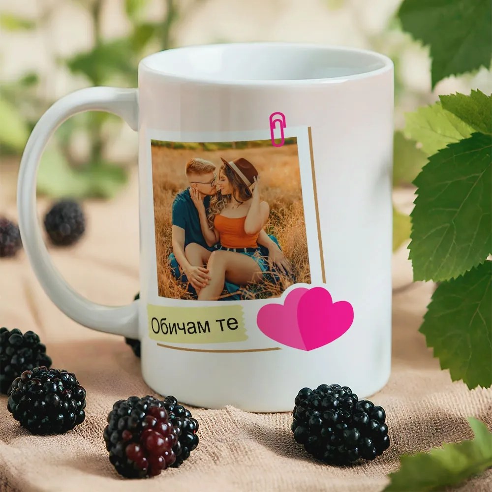 Чаша със снимка - романтичен залез