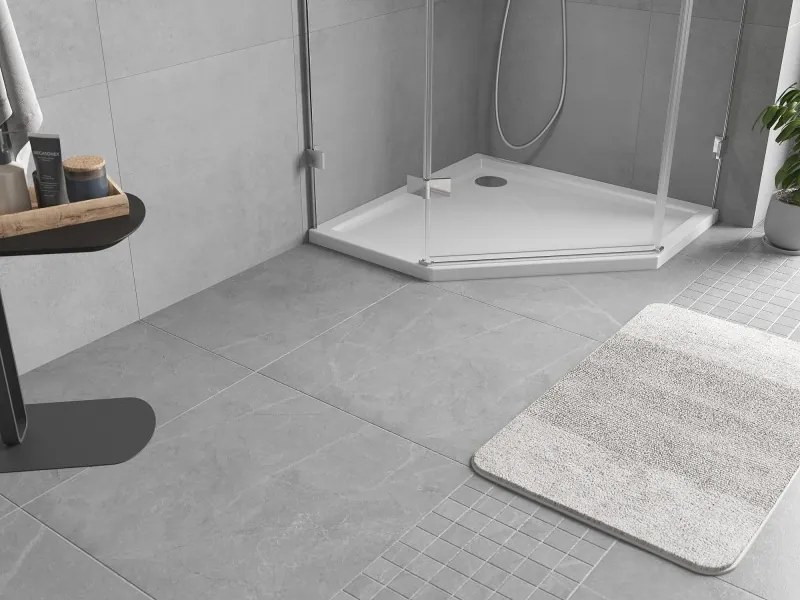 Mexen Flow петостенен ултратънък душ корито 80 x 80 cm, бял гланц - 46P108080