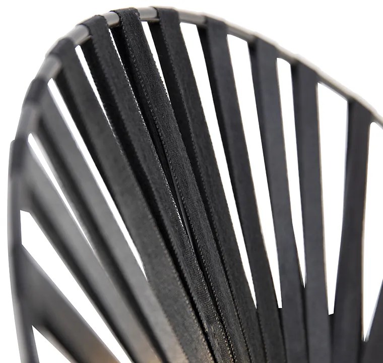 Ръстична стенна лампа черна 40 см - Leia