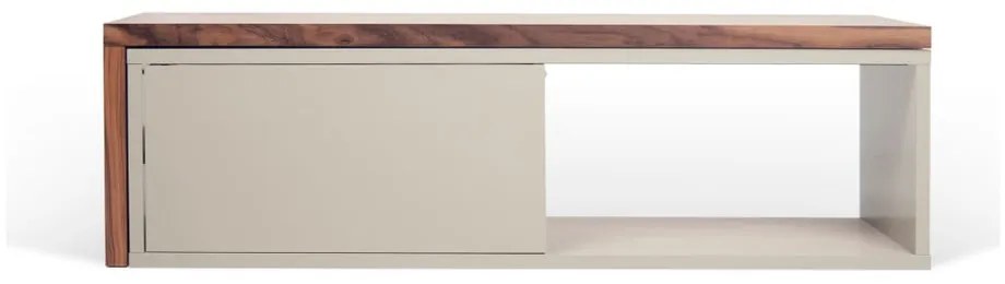 Сива променлива маса за телевизор с орехов фурнир Move - TemaHome