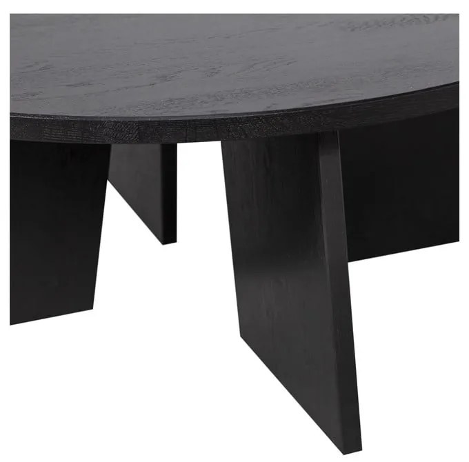 Черна кръгла масичка за кафе ø 90 cm Fries – WOOOD