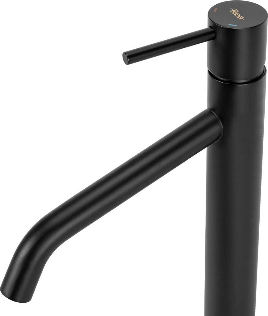 Смесител за мивка Rea Level Black High