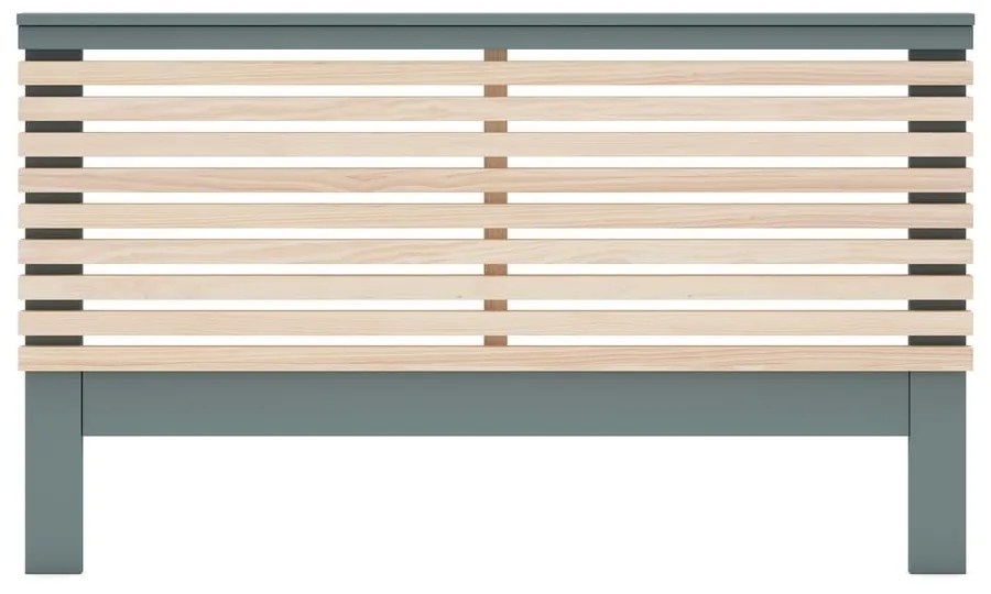 Табла за легло от декор от бор в естествен цвят/сиво-зелена 146x100 cm Pisco – Marckeric