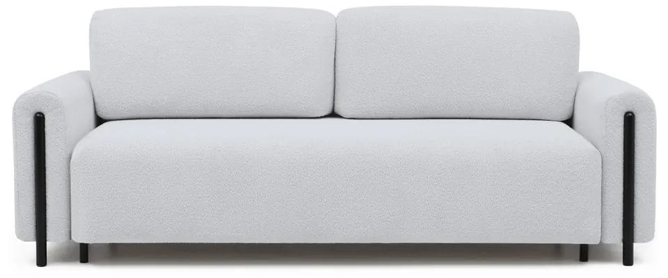 Сив сгъваем/с място за съхранение диван от прежда с примки от букле 244 cm Arcadova – ELTAP