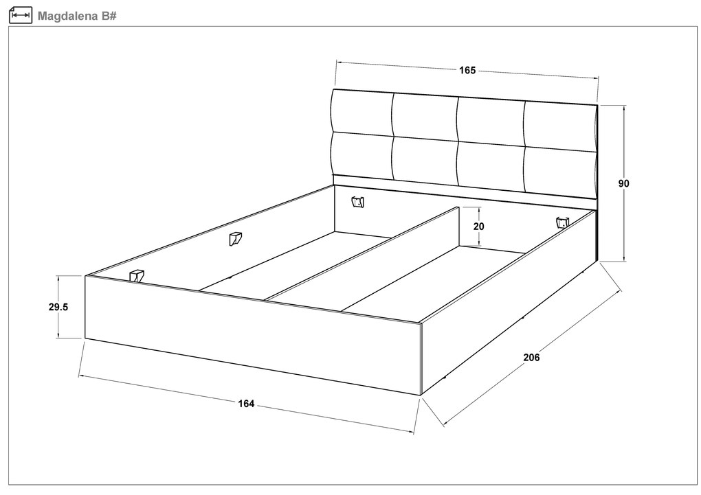 Спалня за матрак 140/200 Магдалена II