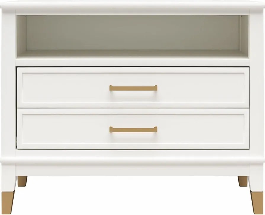Бяло нощно шкафче Westerleigh – CosmoLiving by Cosmopolitan