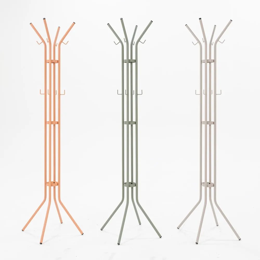 Сиво-зелена метална стойка за връхни дрехи ø 40x170 cm Jessy – Spinder Design