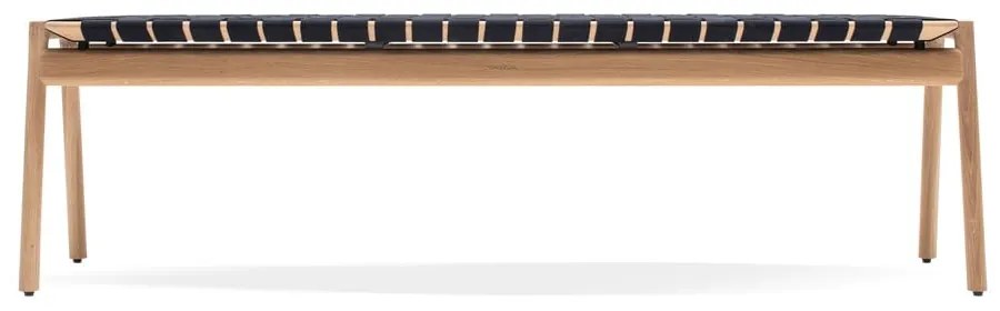 Пейка в черен/естествен цвят Klupa - Gazzda