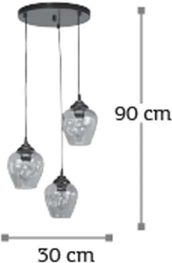 Плафон InLight 4474-3 3-лампи-Black