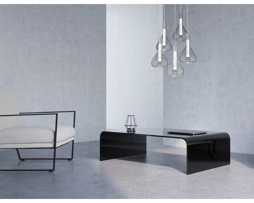 Бяло LED висящо осветително тяло със стъклен абажур ø 55 cm Cipera – CINQUE