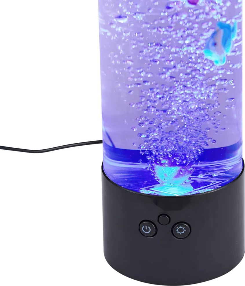 Тръба с балончета черна 30 см вкл. LED RGB - Sealife