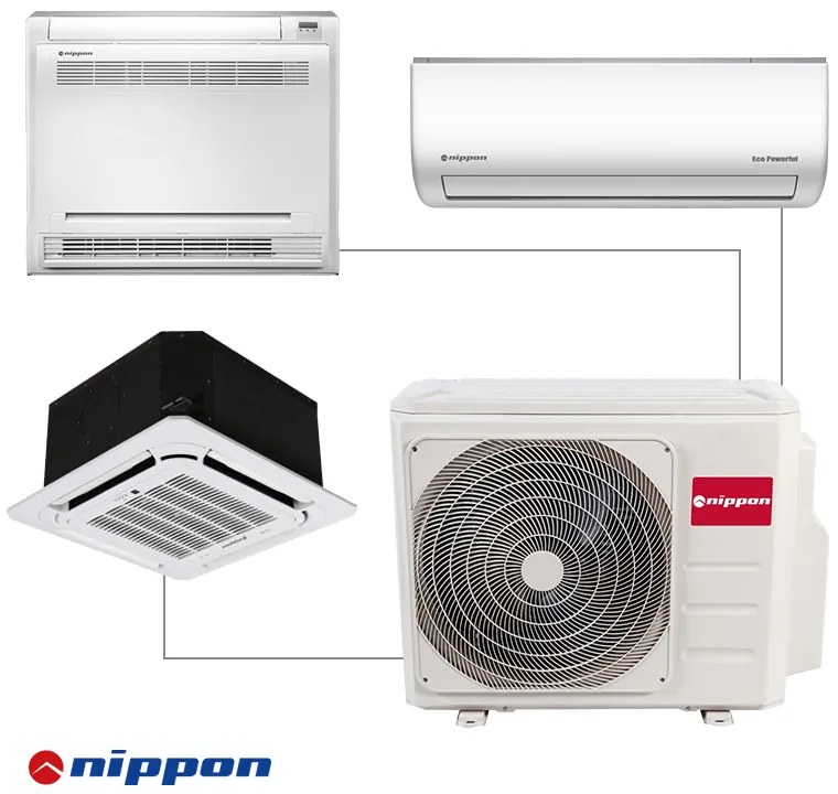 Външно тяло на мултисплит система Nippon N30E-21HFN8-Q, 21000 BTU, 44 м2, А++/А+, R-32, Бял