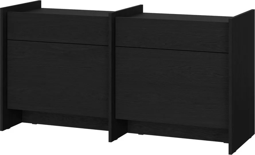 Черен скрин 146x76x51 cm Hido – noo.ma