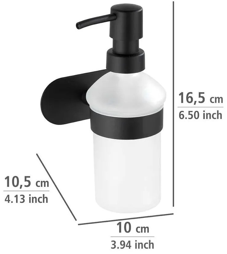 Матово черен комплект самозалепващи аксесоари за баня от неръждаема стомана Orea - Wenko