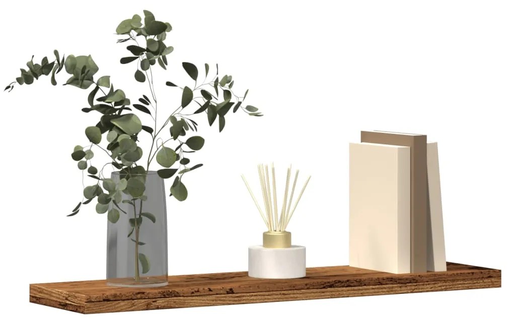 856291 vidaXL стенни рафтове 4 бр. старо дърво 40x20x1,5 cm инженерно дърво
