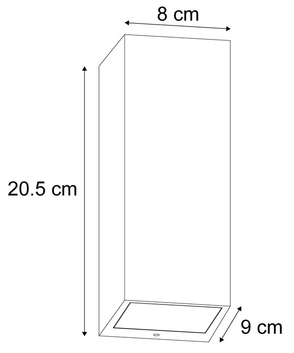 Скандинавска стенна лампа дърво 2 светлини GU10 70mm IP54 - Baleno