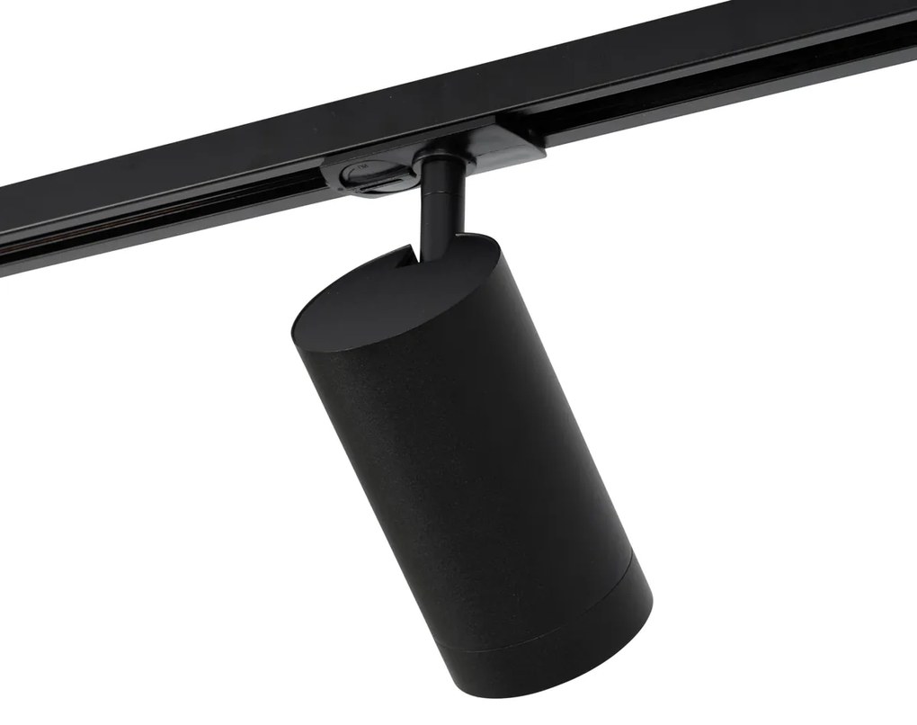 Модерна релсова осветителна система с 5 прожектора черна 1-фазна GU10 70mm - Iconic Jeana Luxe