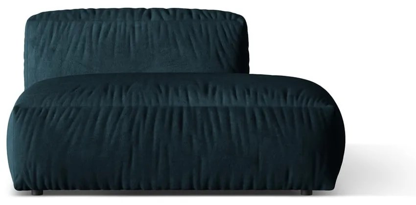 Тъмносин кадифен модул за диван (десен ъгъл) Martina – Micadoni