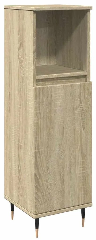 849670 vidaXL Шкаф за баня, сонома дъб, 30x30x100 см, инженерно дърво