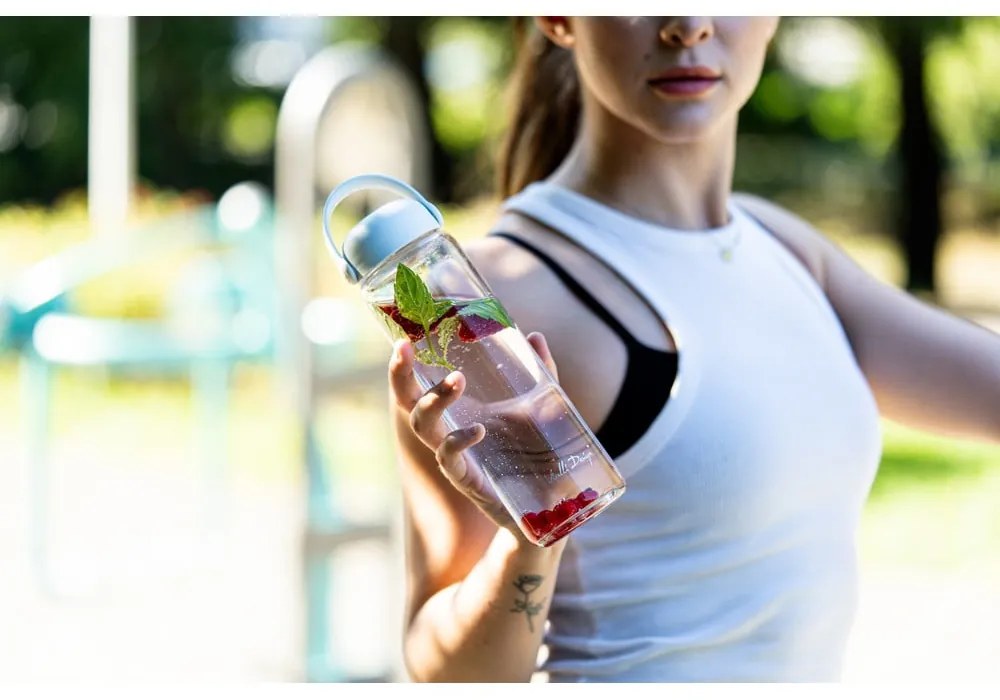 Черна стъклена бутилка 540 ml Fuori – Vialli Design