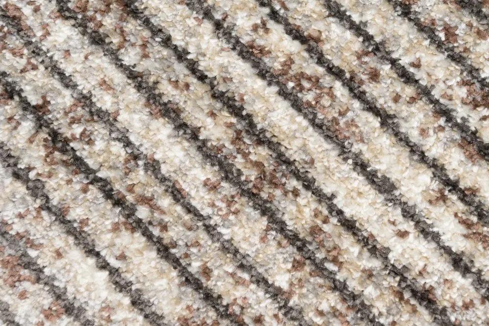 Модерен килим в кафяви нюанси с тънки ивици Ширина: 160 см | Дължина: 220 см